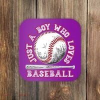Just A Boy Who Loves Baseball Coaster thumb 0