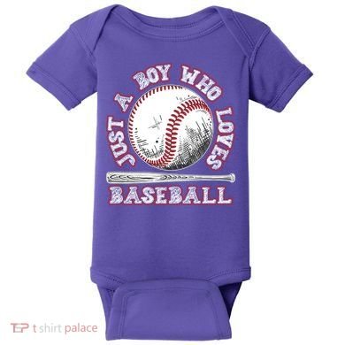 Just A Boy Who Loves Baseball Baby Bodysuit