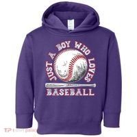 Just A Boy Who Loves Baseball Toddler Hoodie thumb 0
