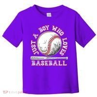 Just A Boy Who Loves Baseball Toddler T-Shirt thumb 0