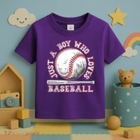 Just A Boy Who Loves Baseball Toddler T-Shirt thumb 3