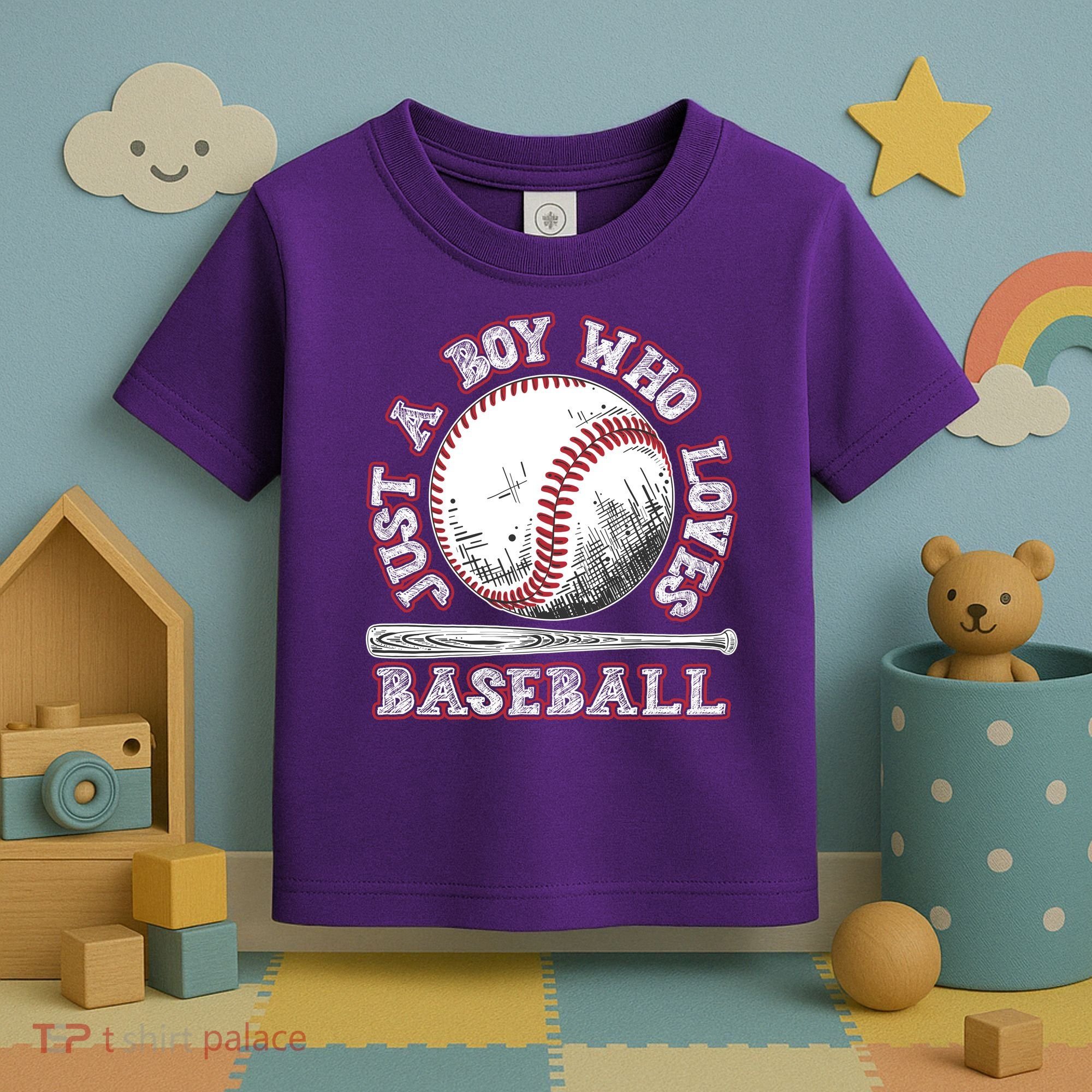 Just A Boy Who Loves Baseball Toddler T-Shirt