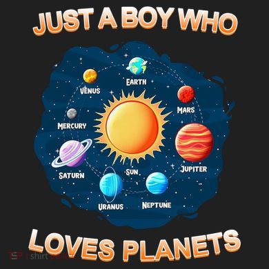Just A Boy Who Loves Planets Urban Oversized Heavyweight T-Shirt