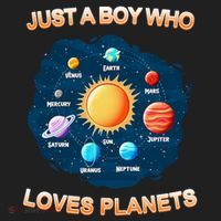 Just A Boy Who Loves Planets Urban Oversized Heavyweight T-Shirt thumb 2