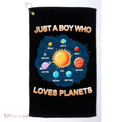 Just A Boy Who Loves Planets Golf Towel