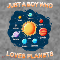 Just A Boy Who Loves Planets Toddler Hoodie thumb 2