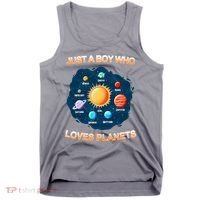 Just A Boy Who Loves Planets Tank Top thumb 0