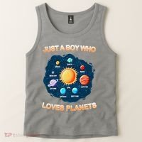 Just A Boy Who Loves Planets Tank Top thumb 2