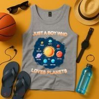 Just A Boy Who Loves Planets Tank Top thumb 4