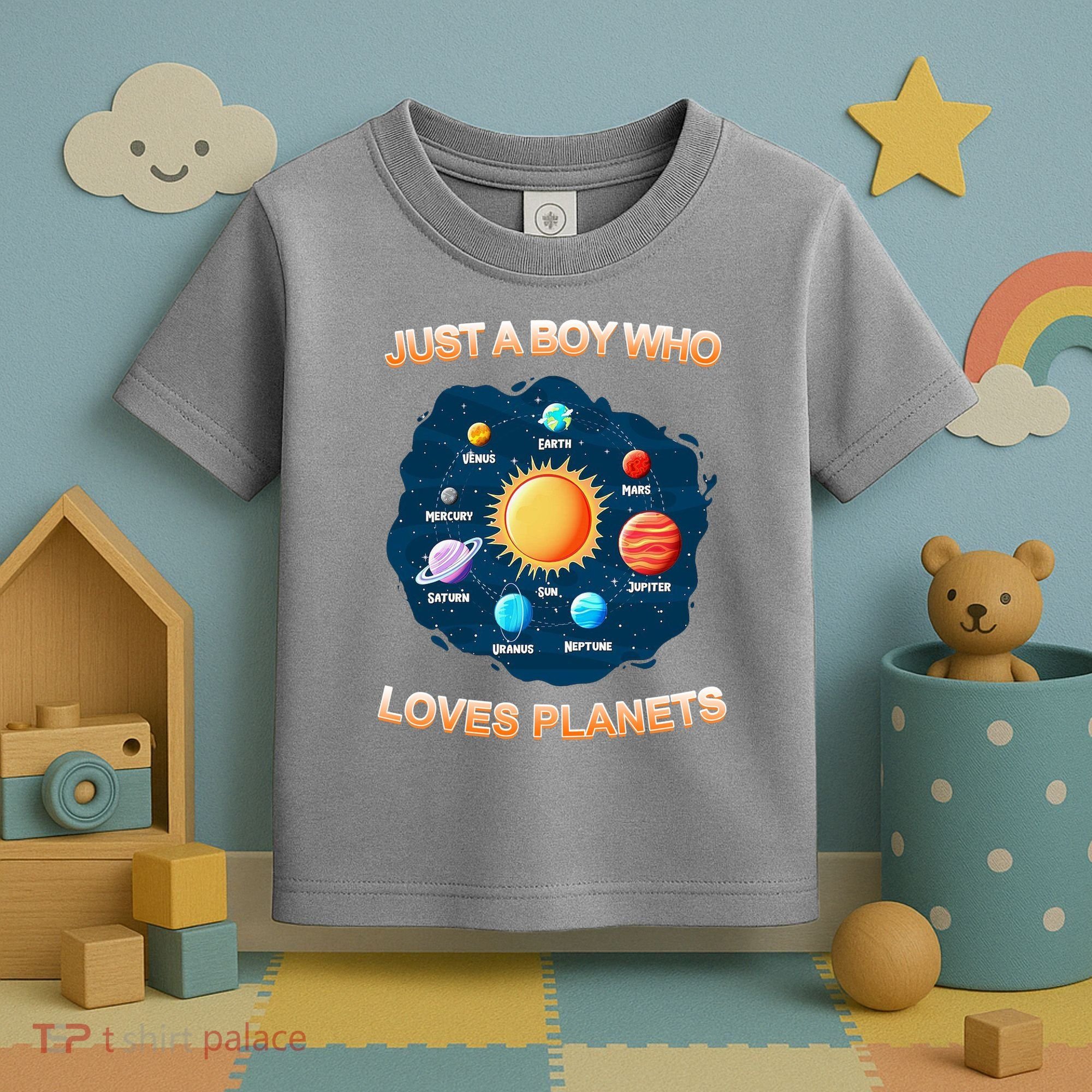 Just A Boy Who Loves Planets Toddler T-Shirt