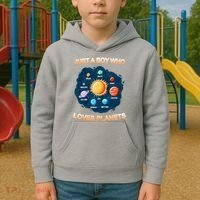 Just A Boy Who Loves Planets Kids Hoodie thumb 2