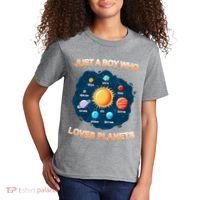 Just A Boy Who Loves Planets Kids T-Shirt thumb 2