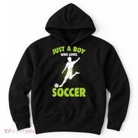 Just A Boy Who Loves Soccer Player Kids Hoodie thumb 0