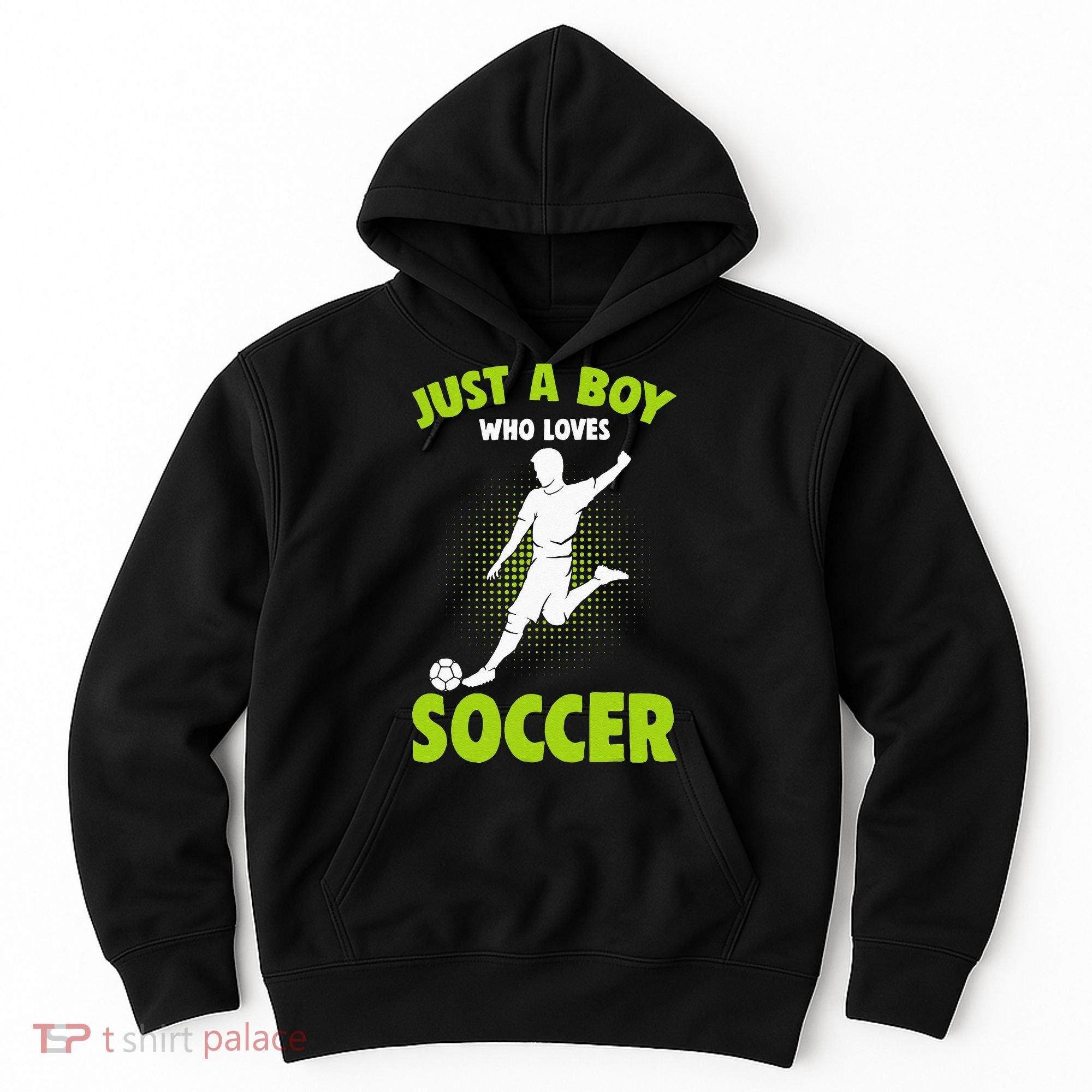 Just A Boy Who Loves Soccer Player Kids Hoodie