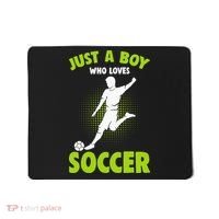 Just A Boy Who Loves Soccer Player Kids Mousepad thumb 0