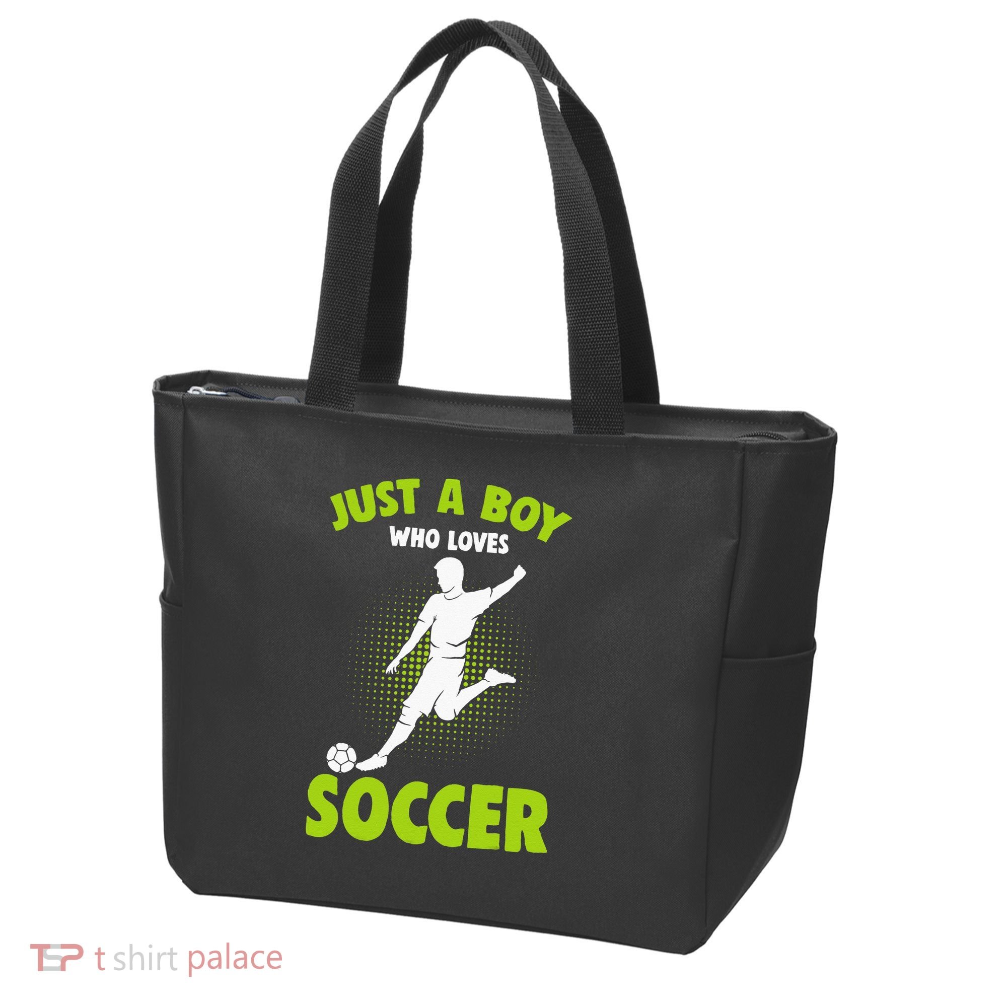 Just A Boy Who Loves Soccer Player Kids Tote Bag