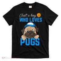 Just A Boy Who Loves Pugs T-Shirt thumb 0