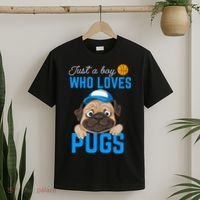 Just A Boy Who Loves Pugs T-Shirt thumb 2