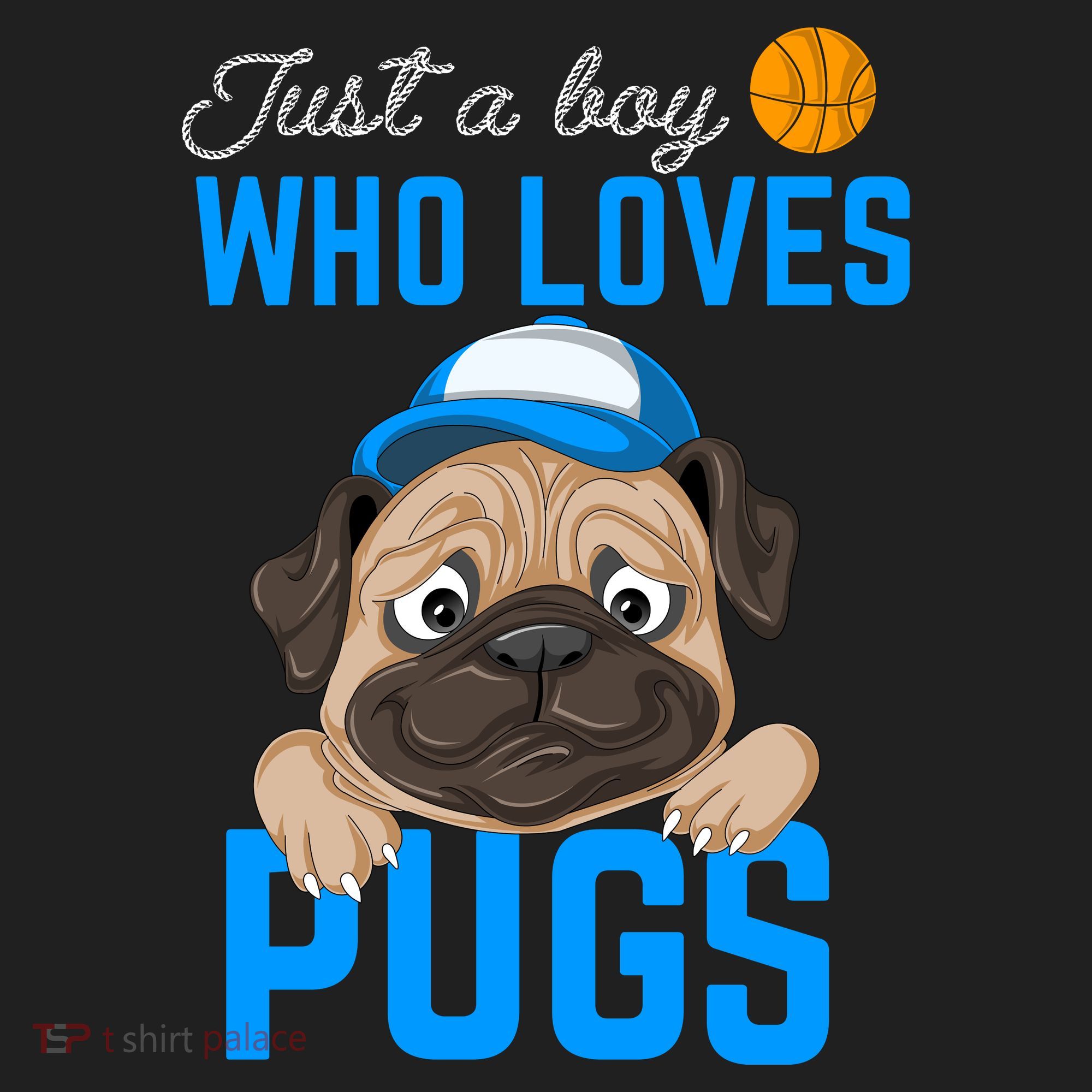 Just A Boy Who Loves Pugs Beanie