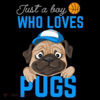 Just A Boy Who Loves Pugs Mousepad thumb 1