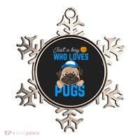 Just A Boy Who Loves Pugs Ornament thumb 0
