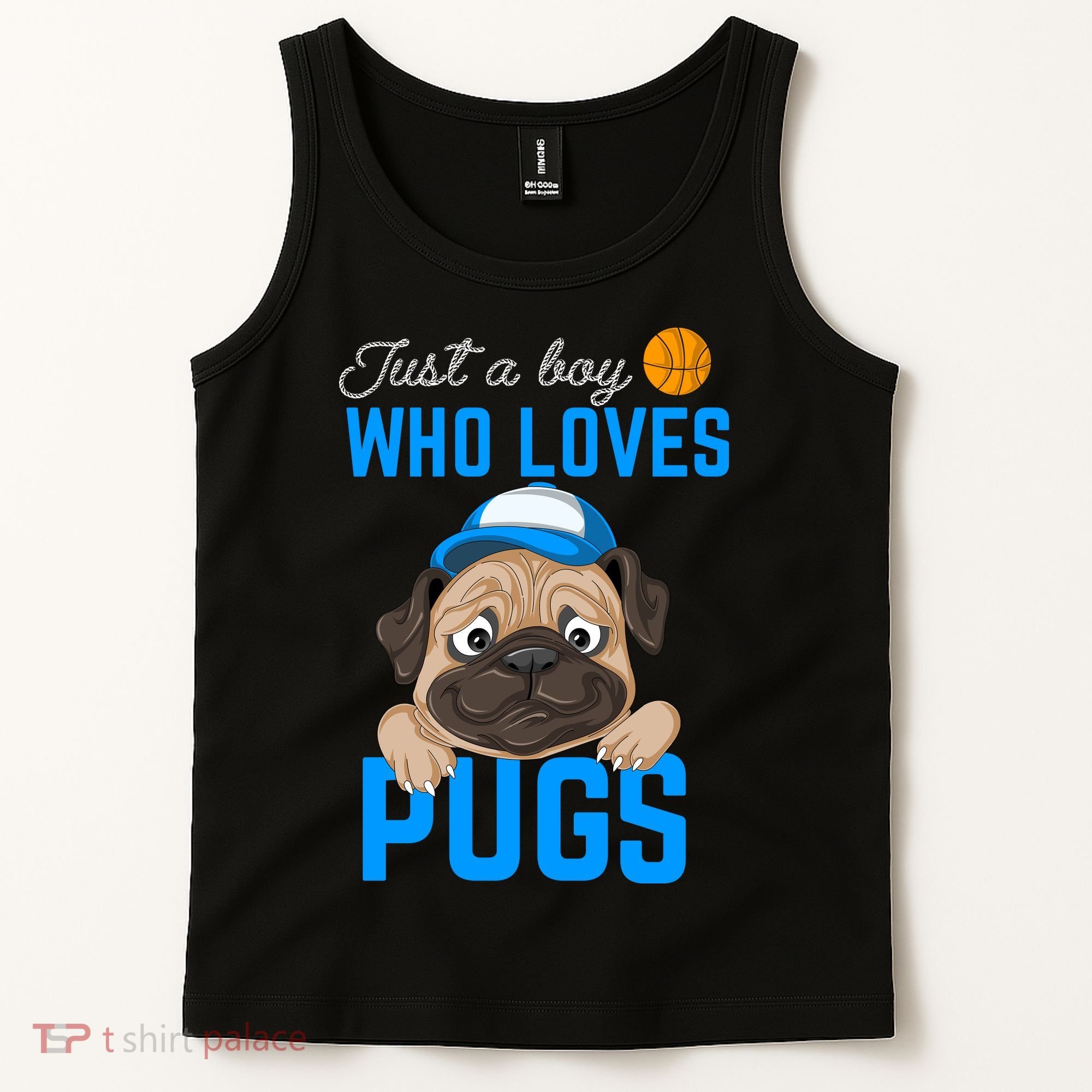 Just A Boy Who Loves Pugs Tank Top