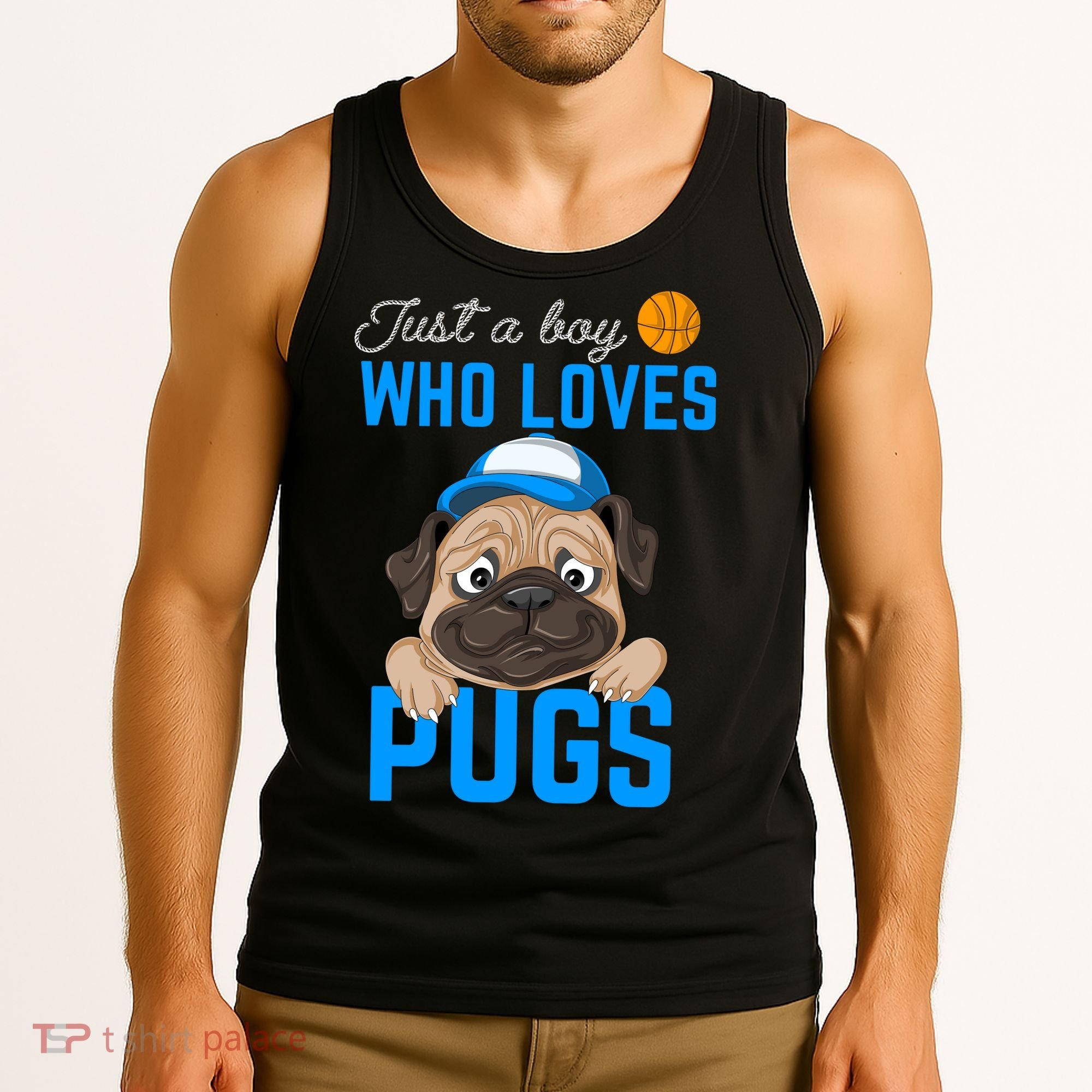 Just A Boy Who Loves Pugs Tank Top