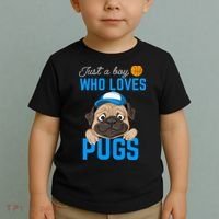 Just A Boy Who Loves Pugs Toddler T-Shirt thumb 2
