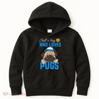 Just A Boy Who Loves Pugs Kids Hoodie thumb 0