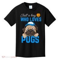 Just A Boy Who Loves Pugs Kids T-Shirt thumb 0
