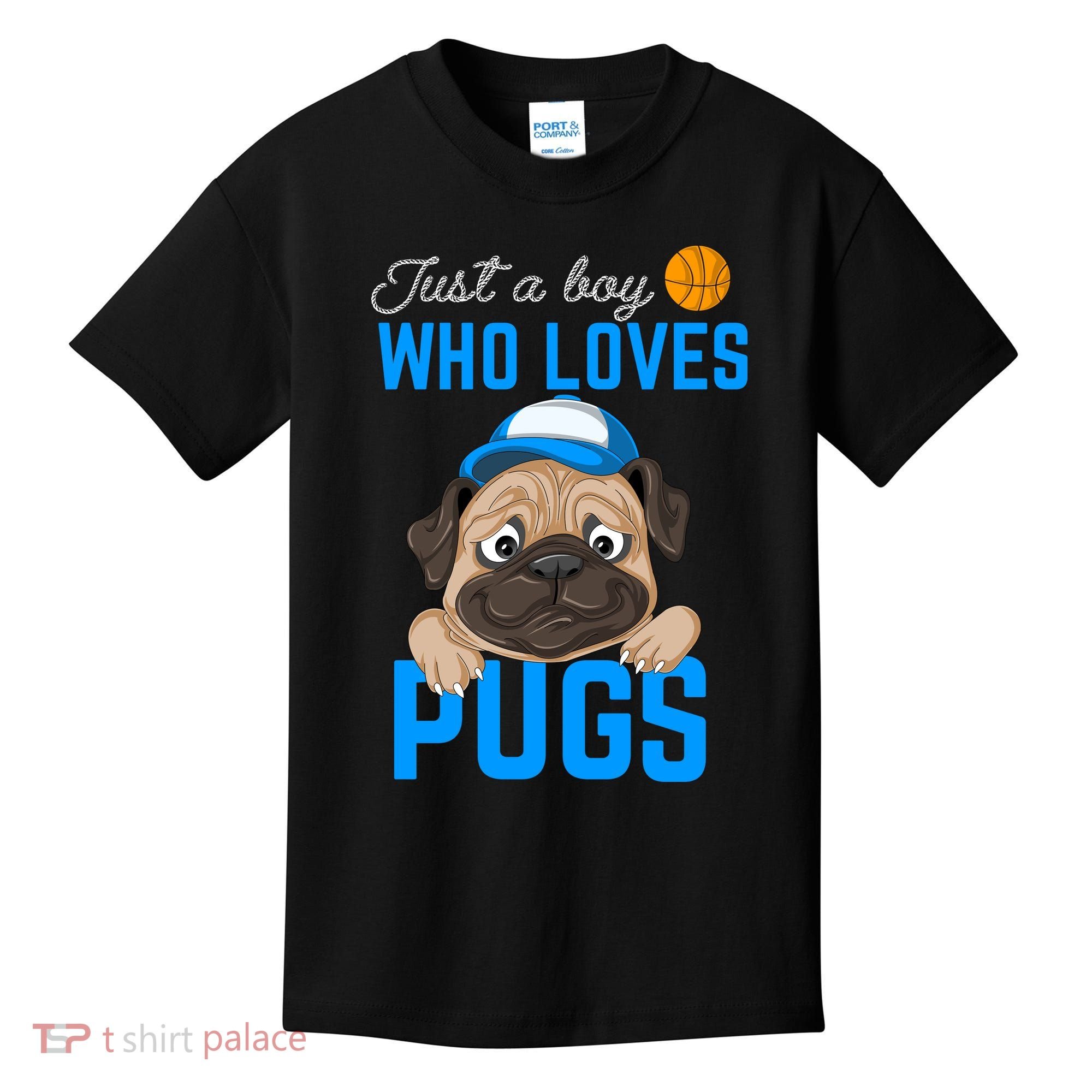 Just A Boy Who Loves Pugs Kids T-Shirt