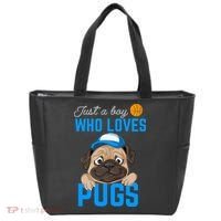Just A Boy Who Loves Pugs Tote Bag thumb 0