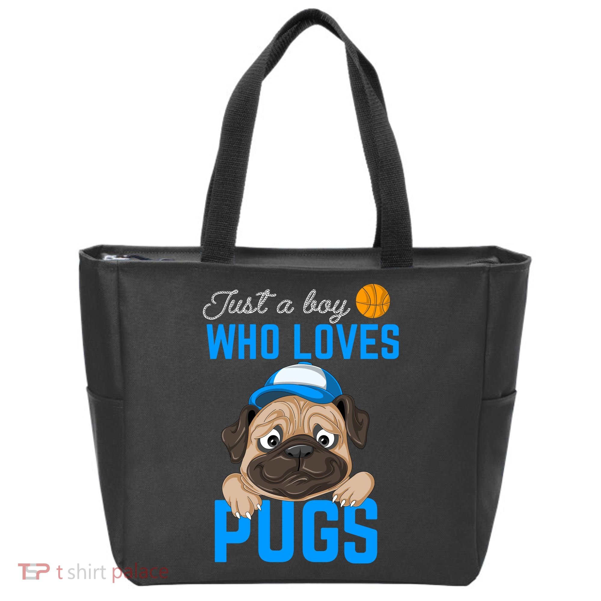 Just A Boy Who Loves Pugs Tote Bag