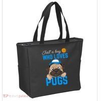 Just A Boy Who Loves Pugs Tote Bag thumb 2