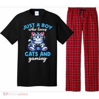 Just A Boy Who Loves Cats And Gaming Gaming Video Games Pajama Set thumb 0