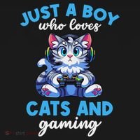Just A Boy Who Loves Cats And Gaming Gaming Video Games Visor thumb 3