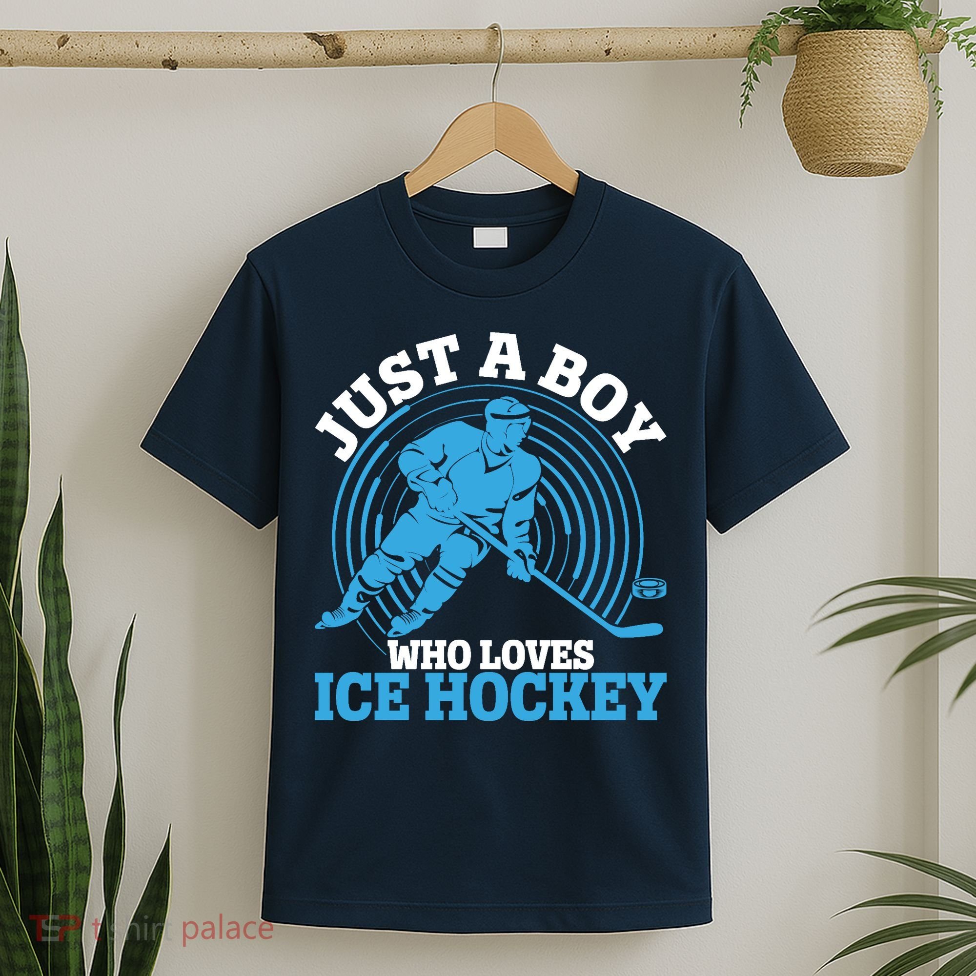 Just A Boy Who Loves Ice Hockey For Hockey T-Shirt