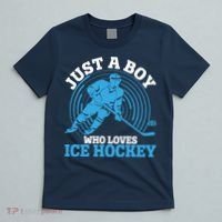 Just A Boy Who Loves Ice Hockey For Hockey T-Shirt thumb 5