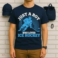 Just A Boy Who Loves Ice Hockey For Hockey T-Shirt thumb 6