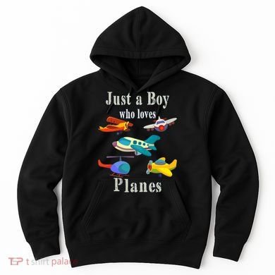 Just A Boy Who Loves Planes Airplane Hoodie