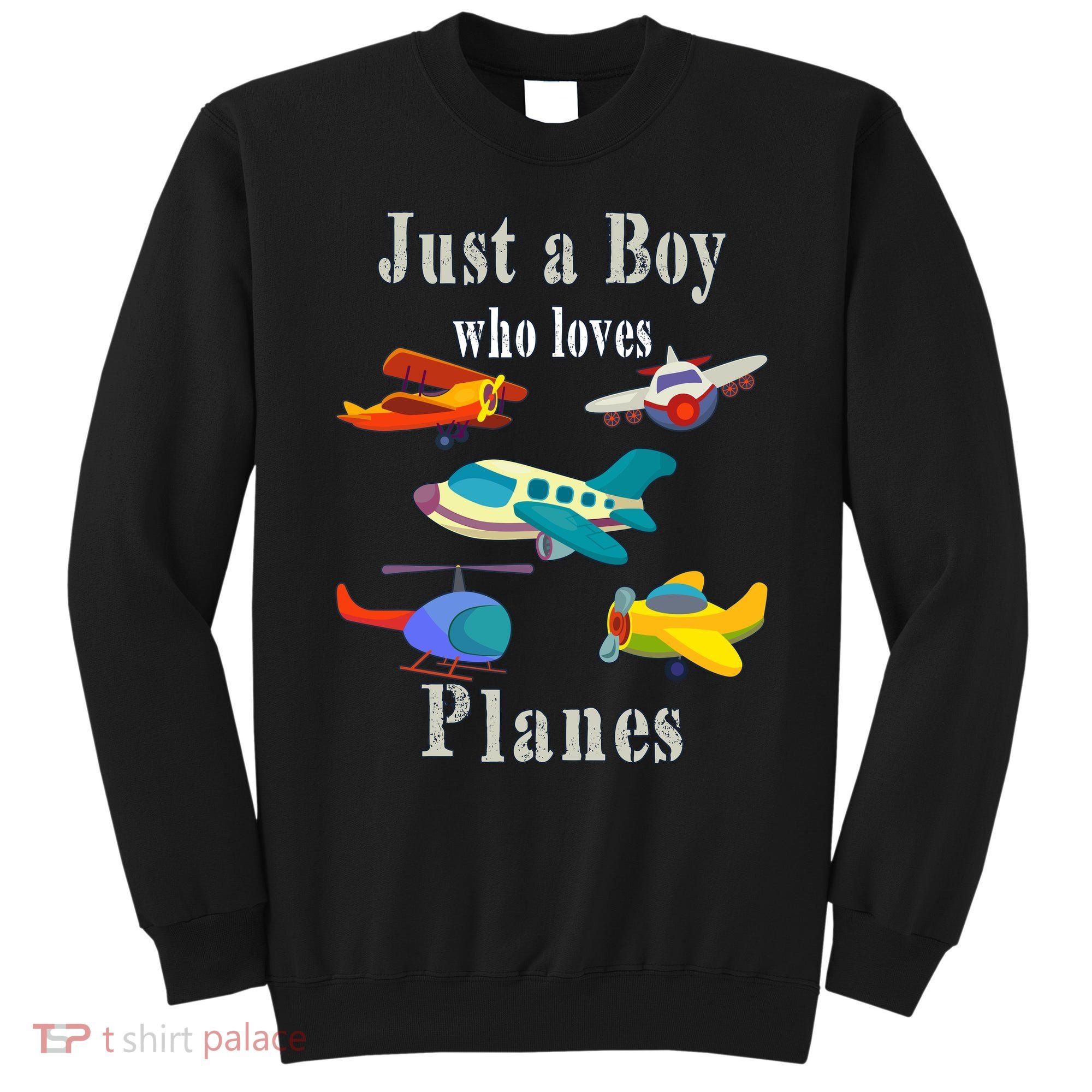Just A Boy Who Loves Planes Airplane Sweatshirt
