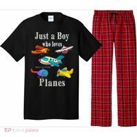 Just A Boy Who Loves Planes Airplane Pajama Set thumb 0