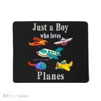 Just A Boy Who Loves Planes Airplane Mousepad thumb 0