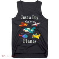 Just A Boy Who Loves Planes Airplane Tank Top thumb 0