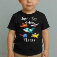 Just A Boy Who Loves Planes Airplane Toddler T-Shirt thumb 2