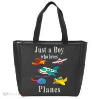 Just A Boy Who Loves Planes Airplane Tote Bag thumb 0