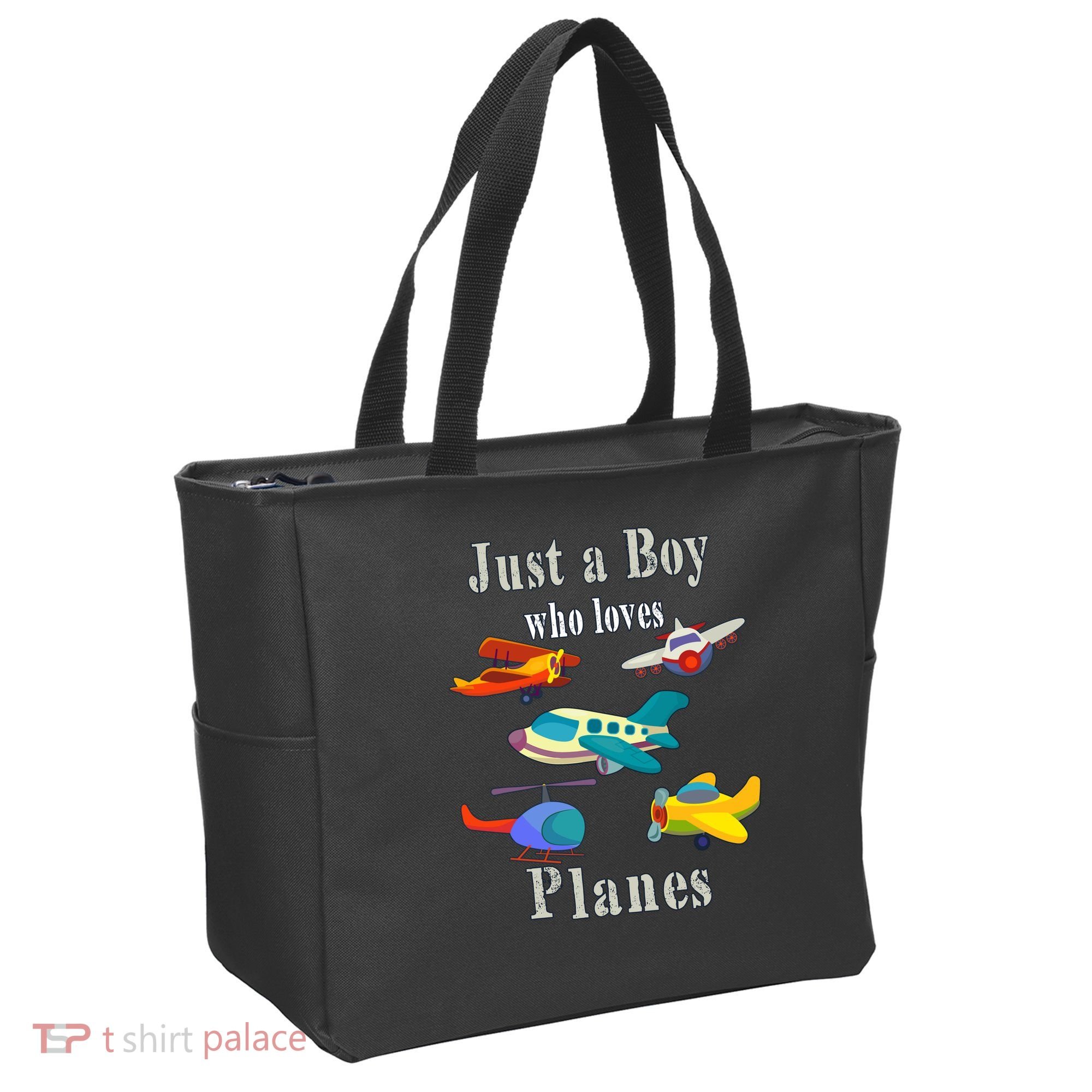 Just A Boy Who Loves Planes Airplane Tote Bag