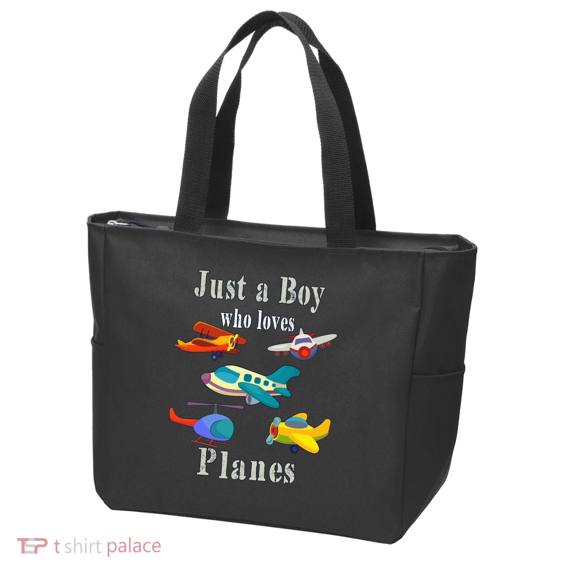 Just A Boy Who Loves Planes Airplane Tote Bag