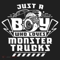 Just A Boy Who Loves Monster Trucks Monster Truck Driver Gift Beanie thumb 2