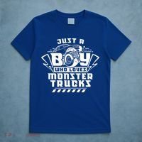 Just A Boy Who Loves Monster Trucks Monster Truck Driver Gift T-Shirt thumb 5